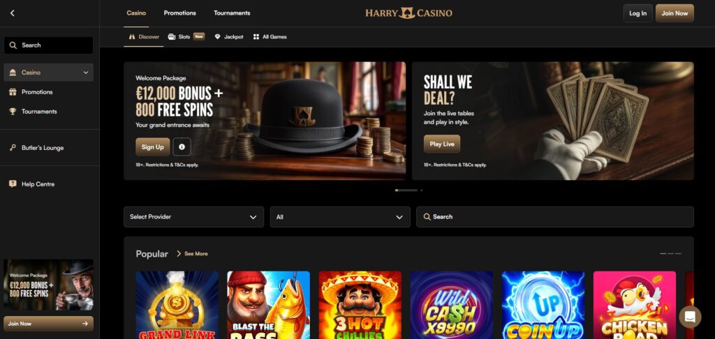 HarryCasino – online casino Nederland zonder cruks startpagina met welkomstbonus
